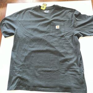NWT CARHARTT MEN'S LIGHT BLUE LOOSE FIT HEAVYWEIGHT POCKET T-SHIRT SIZE XXL (V)